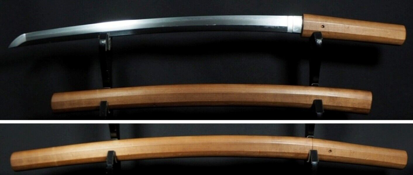 Japanese Sword Antique Wakizashi Shirasaya 大和守安定 20 inch From Japan Katana